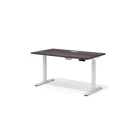 DD-80-3.1 + DD-1601-DD02 Прямой стол (подъёмный механизм) с люком Drive чёрный ясень