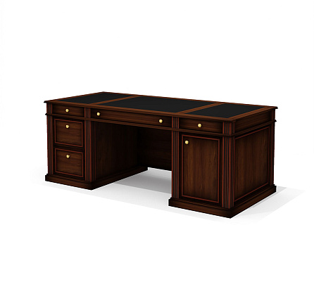 Dan-200.2 Стол руководителя 201x91x78 Dante орех бреннерский/орех темный