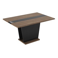 AST33970143 Брифинг / модуль стола переговоров с кабель каналом 140x100x75 ASTI дуб урбан/черный