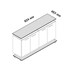156804 База + топ для шкафа Enosi Белый LS (68)