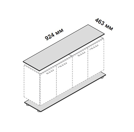 156804 База + топ для шкафа Enosi Белый LS (68)
