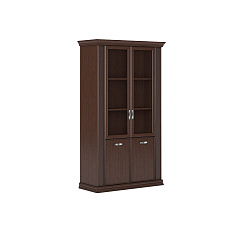 PRT403 Шкаф комбинированный со стеклом 1240х515х2148 PORTO венге