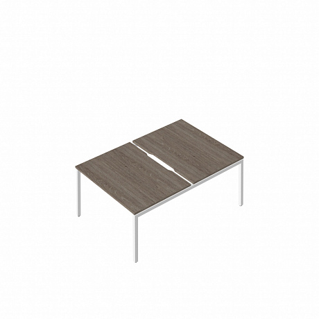 RP-4.2(x2)+F-48  Сдвоенный стол с вырезом на металлокаркасе