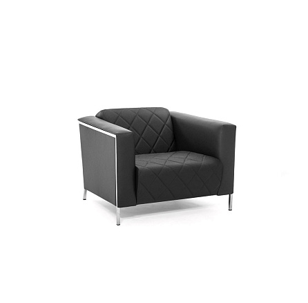 VISPO 1 Кресло натуральная кожа 92x88x68 см черный