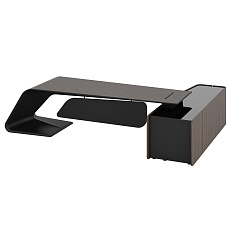 BJD-2622W-L Стол для руководителя 2660*2200*760 BUGATTI эбеновое дерево