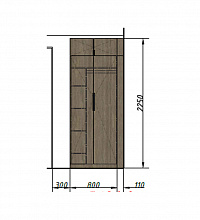 ШВ-32 Шкаф для одежды деревянный (группа шкафов 22_421) 910*600*2250