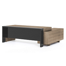 126 Стол для руководителя 200x178x76 LAVA гавана/серый глянец