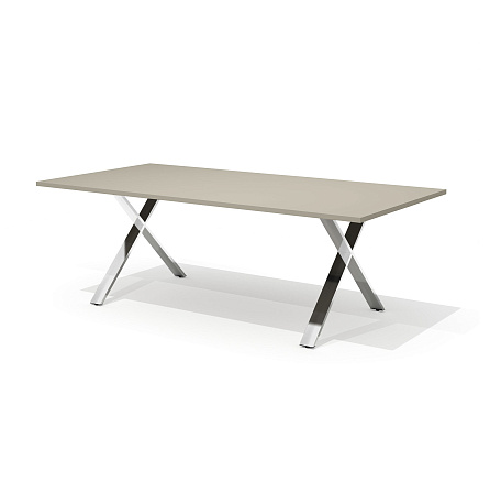 KVS-220k Cтол для переговоров на металлич. каркасе 220x110x75 Kvins Slim Fenix 0718 кубанит