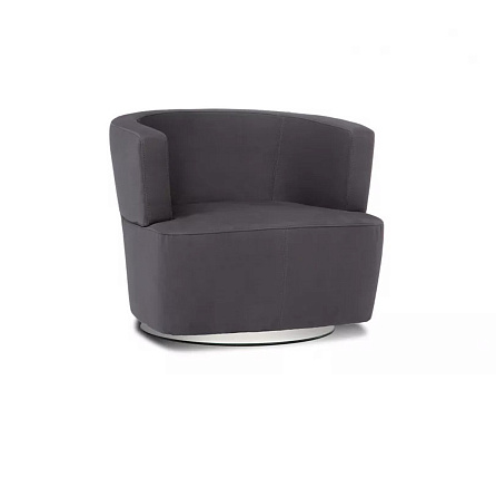 ЭГО Кресло для отдыха ткань 770*740*720 см Velutto 75 темно--серый