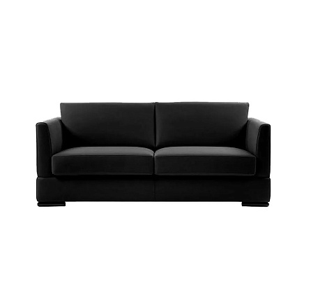 Фред М-42 Диван 2-мест. экокожа 152x78x83 см Santorini 0401 черный