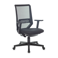 MC-611N Кресло сетка/ткань,крестовина пластик обивка черный TW-01 38-418, каркас черный, ID1486388