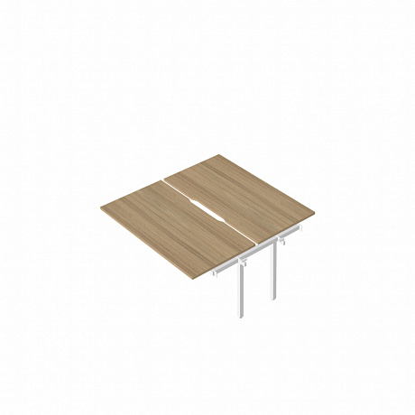 RM-3.2(x2)+F-61 Промежуточный сдвоенный стол с вырезом на металлокаркасе
