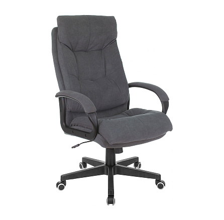 CH-824 Fabric Кресло ткань, крестовина пластик обивка серый Alfa 44, каркас черный ID1699658