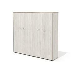 Nt-42*2+NT-54+NT-62 Шкаф для документов средний 179,4х48,4х166,8 Ньютон дуб серебристый шпон (Италия