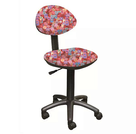 Логика Кресло для сотрудников ткань марки T-49, крестовина черный Мебельком