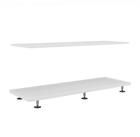 EMP 713 Декоративный цоколь и топ для стеллажей Emporio белый глянец