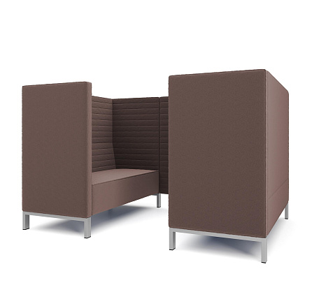 Руссо-2.3Т Переговорная 4-мест. 220x158x134 см микрошенилл Lounge 09 кофе