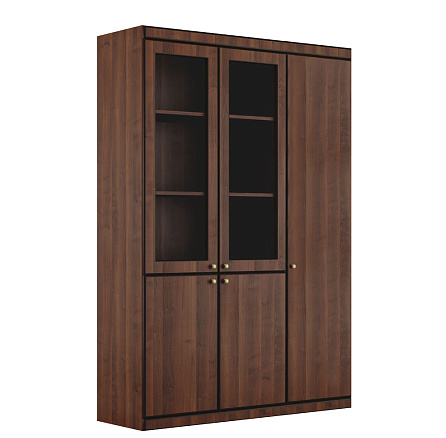 17503 Шкаф комбинированный 139x40x200 CAPITAL темный орех