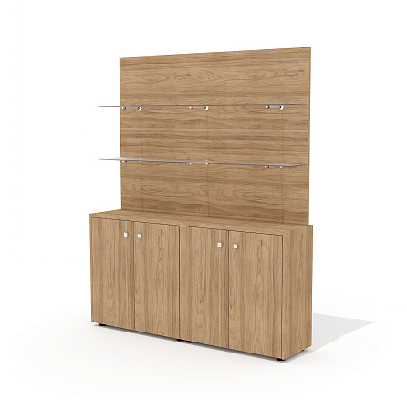 Шкафная группа (комплектация 51) 163,6х37х198,4 Рио Директ / Rio Direct вяз швейцарский/беж/стекло п