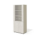NT-47 Шкаф  88x46x204,5 Ньютон / New.Tone дуб серебристый шпон (Италия) /стекло матовое