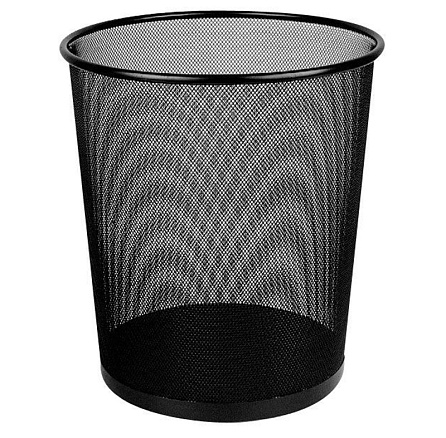 382171 Корзина для бумаг Deli E9189 круглая 16л. мет.сетка черный