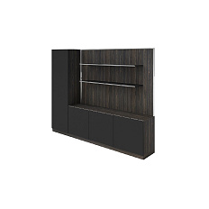 WNS2118WL Шкаф гардероб +стеллаж 2150*400 *1800 Ares Lux жженый дуб