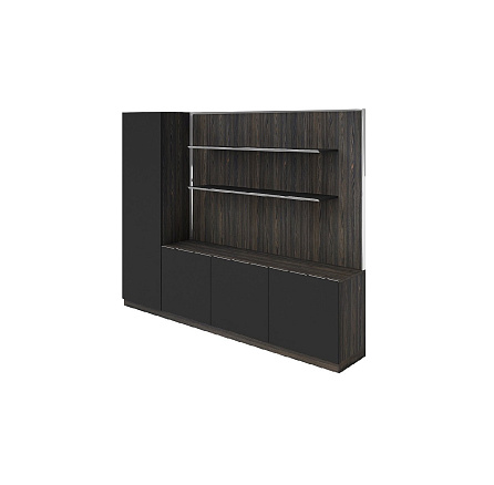 WNS2118WL Шкаф гардероб +стеллаж 2150*400 *1800 Ares Lux жженый дуб