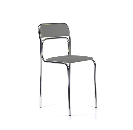 АСКОНА СН Стул ткань, каркас металл обивка серый С-73, каркас хром