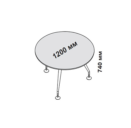 156376 Стол переговоров круглый Enosi Белый LS (68)