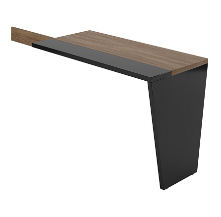 AST33971343 Приставной стол лев 120x60x75 ASTI дуб урбан/черный